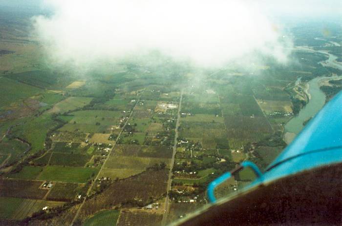 Flying past clouds in Central Valley